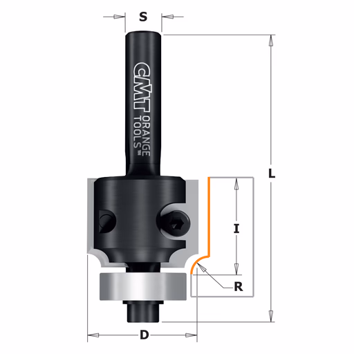Oprondfrees, HWM D=28,6mm L=63mm R=5mm