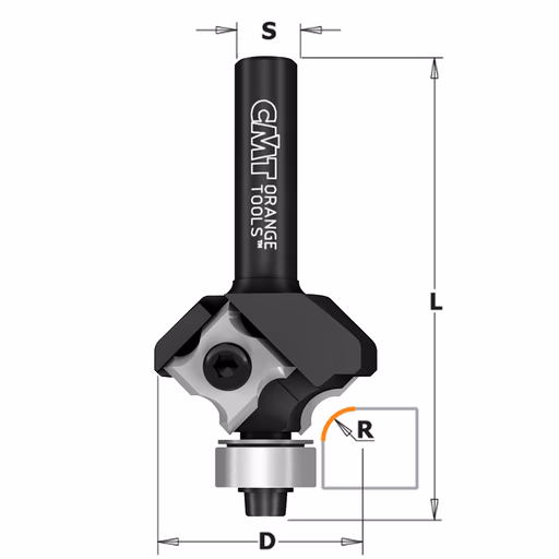 Oprondfrees, HWM D=27mm L=57,5mm R=2mm