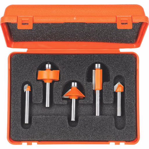 5-delige frezenset in pvc kistje, HW S=6mm · 700.005.02