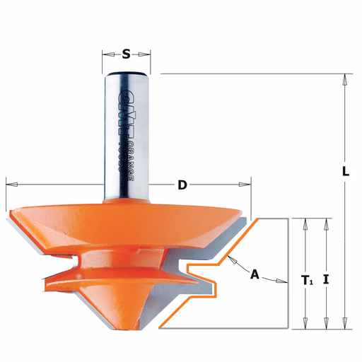 Verstekfrees met rechte hoeken, HW D=44,5mm S=8mm L=56mm I=18mm