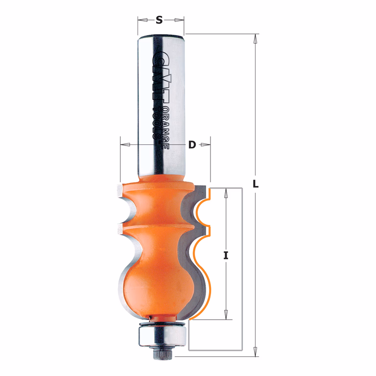 Universele frees met geleidelager, HW D=23,8mm L=83mm I=35mm