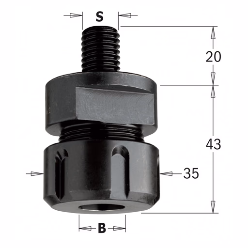 Freesdragermandrijn ( ER20 ) S=M16x2