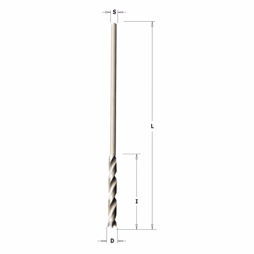 Lange houtboor x 1.250 mm lengte D=10mm S=8mm